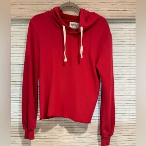 Nation LTD x Bloomingdale’s Red Raw-Edge Hoodie – Size M – New Condition